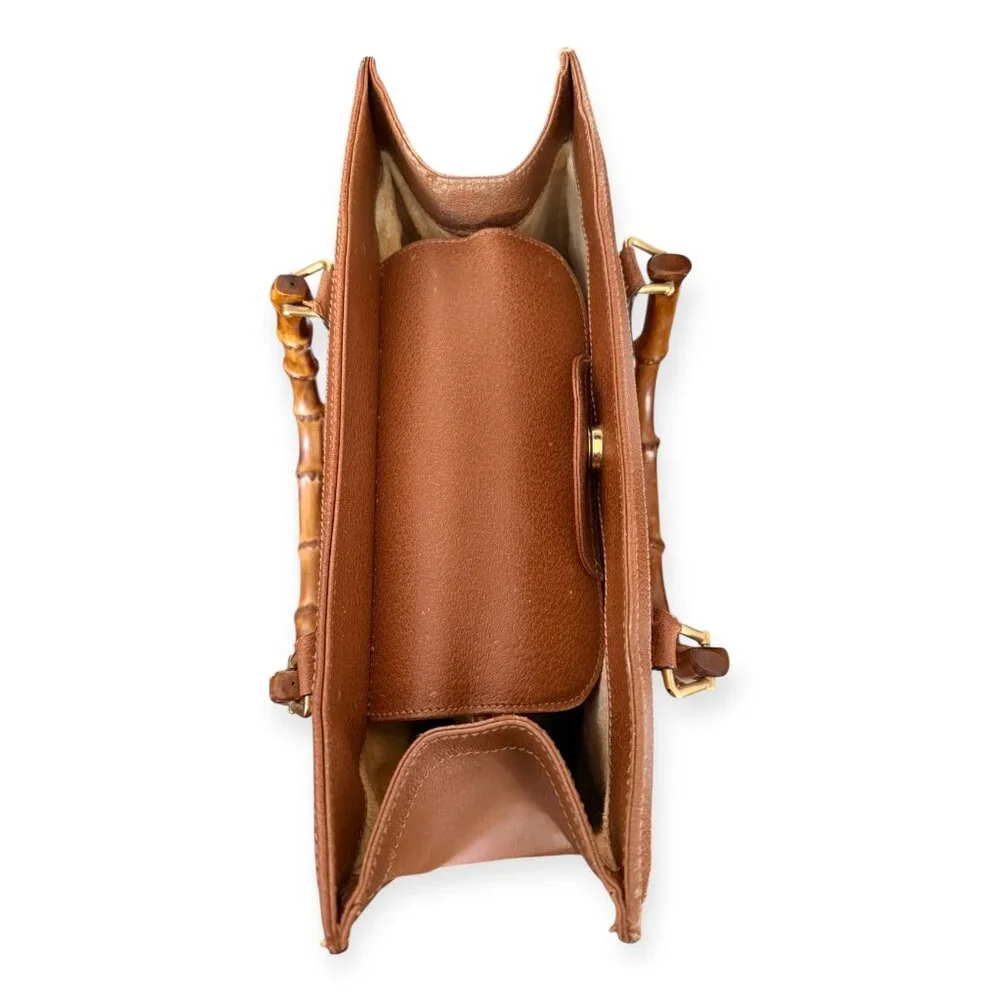Vintage Gucci Diana Bamboo Handle Leather Tote | Project Piece - Picture 6 of 10